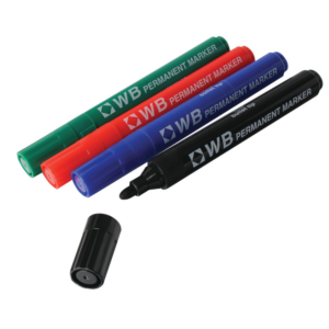 Assorted Permanent Bullet Tip Marker (Pack of 4)