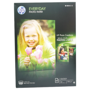 HP A4 White Everyday Glossy Photo Paper 200gsm (Pack of 100)