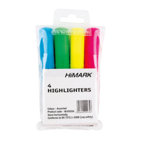 Hi-Glo Highlighters Assorted (Pack of 4)