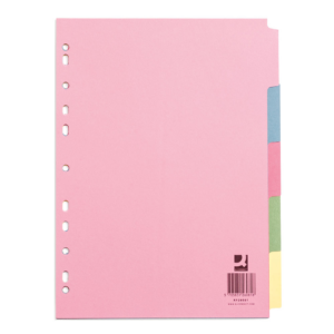 Q-Connect 5-Part Subject Divider Multi-Punched A4