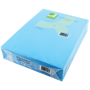 Q-Connect Bright Blue Coloured A4 Copier Paper 80gsm Ream (Pack of 500)