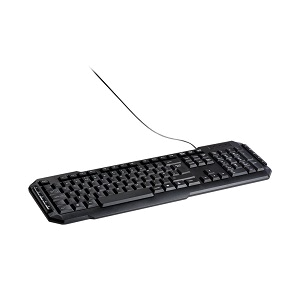 Q-Connect Ergonomic Wired Keyboard Black