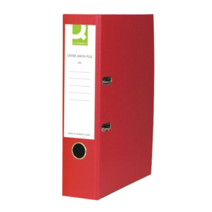 Q-Connect Lever Arch File Paperbacked A4 Red