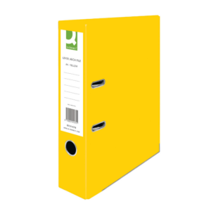Q-Connect Lever Arch File Paperbacked A4 Yellow