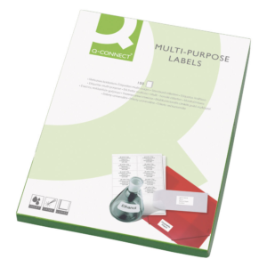 Q-Connect Multipurpose Labels 99.1x42.3mm 12 Per Sheet White (Pack of 1200)