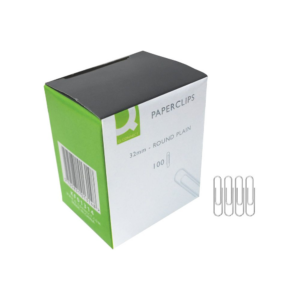 Q-Connect Paperclips Plain 32mm 100 Per Box