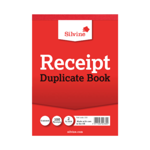 Silvine Duplicate Receipt Book 105x148mm Gummed